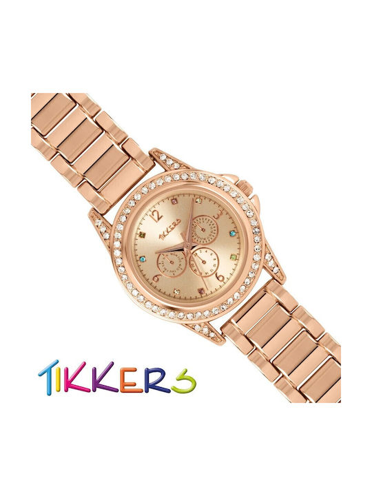 Tikkers Παιδικό Αναλογικό Ρολόι 34mm Ροζ