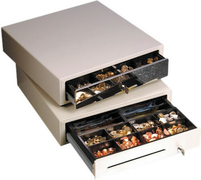 Star CB-2002 FN Cash Drawer White with 8 Coin Slots and 4 Slots for Bills 41x41.5x11.4cm