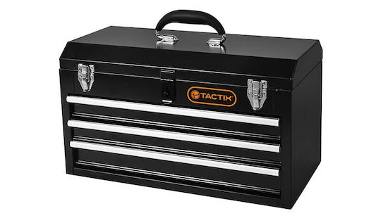 Tactix Metallic Tool Carrier with 3 Drawers W52xD23xH31cm