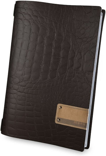DAG Style Menu Holder Leather in Brown Colour 29.7x21 cm A4 Glossy