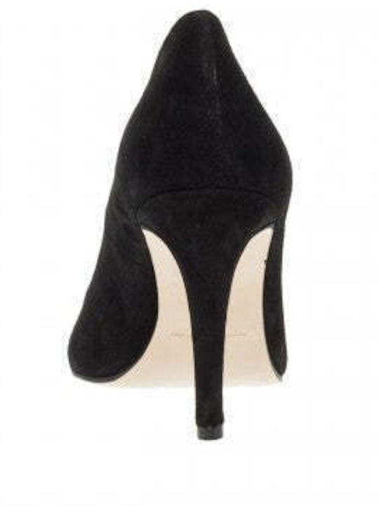 Mourtzi Suede Pointed Toe Stiletto Black High Heels