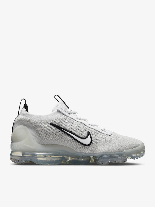 Air Vapormax 2021 Flyknit Herren Sneakers White / Black / Metallic Silver