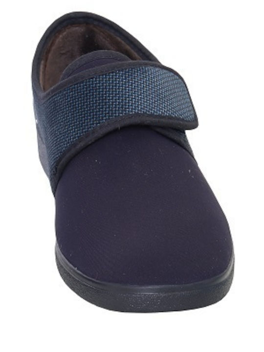 Pace Comfort 21100 Men's Closed Winter Slippers In Blue Color