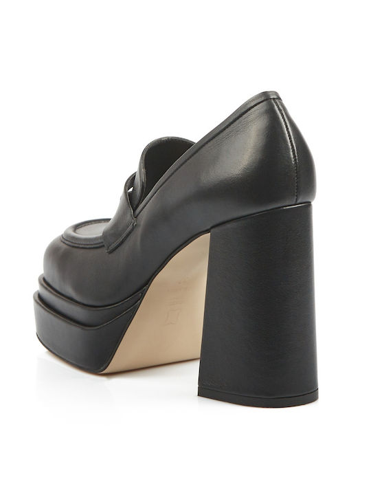 Fardoulis Leather Black Heels