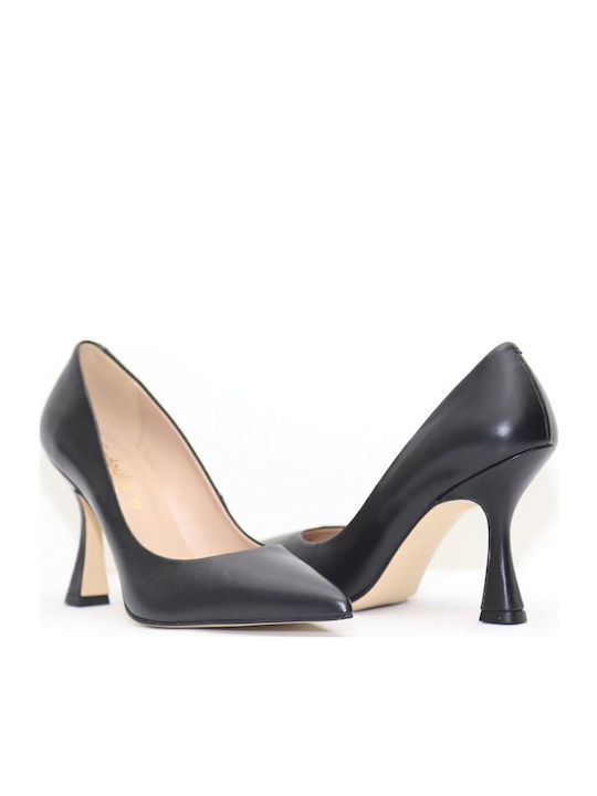 Leather Black Heels