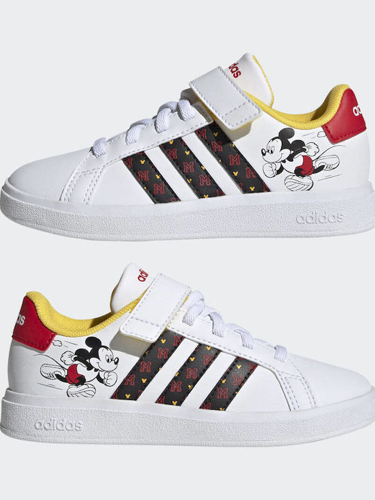 Grand Court Grand Court Mickey Kids Sneakers with Scratch White