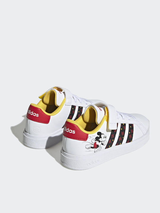 Grand Court Grand Court Mickey Kids Sneakers with Scratch White