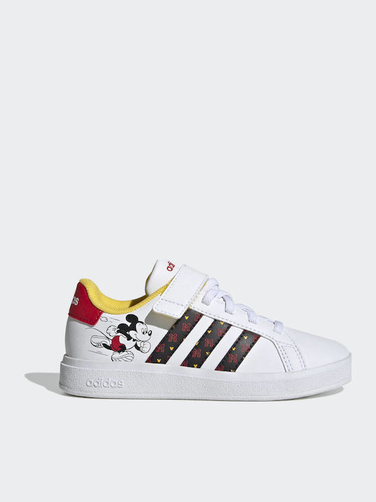 Grand Court Grand Court Mickey Kids Sneakers with Scratch White