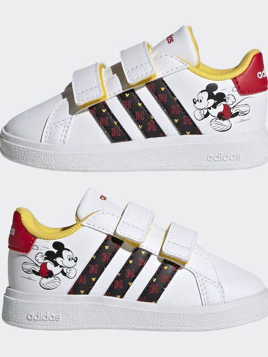 Grand Court Grand Court Mickey Kids Sneakers with Scratch White