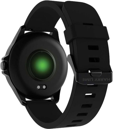 Harry Lime HA07 Aluminium 46mm Smartwatch με Παλμογράφο (Black)