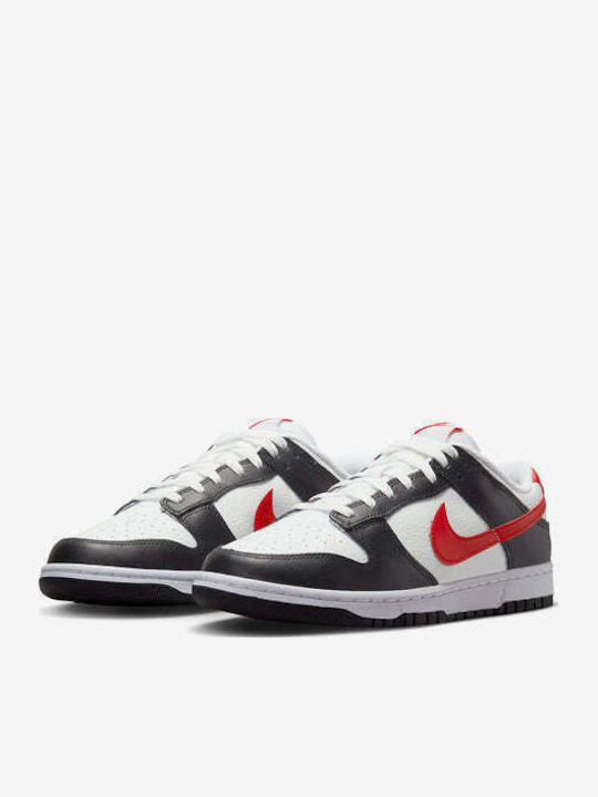 Dunk Sneakers Cu Talpă Joasă Retro Pentru Bărbați Negri / Albi / Roșii Universitate