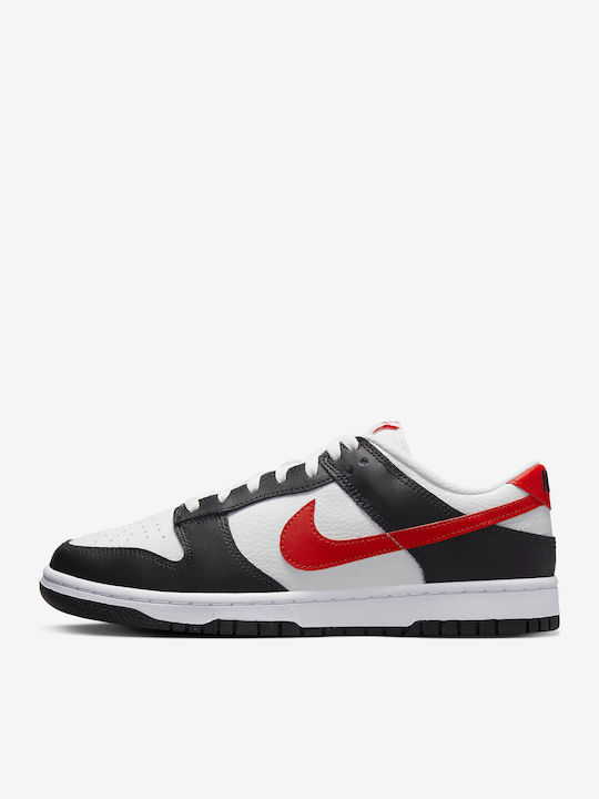 Dunk Sneakers Cu Talpă Joasă Retro Pentru Bărbați Negri / Albi / Roșii Universitate