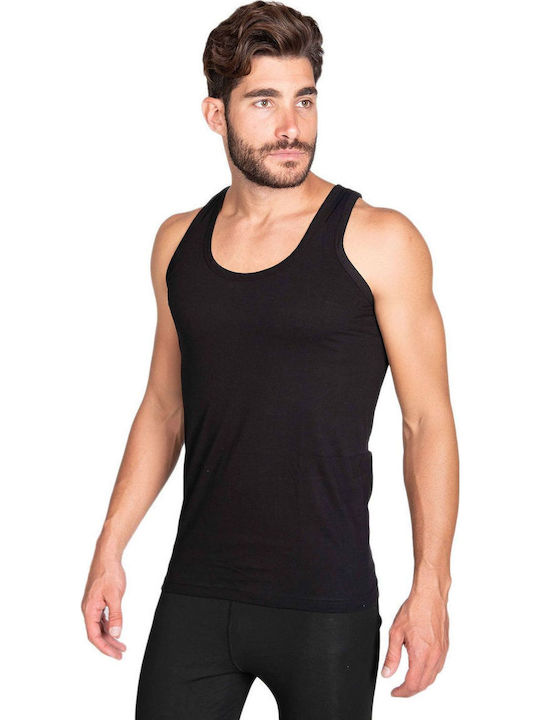 Men's Undershirt Sleeveless in Black Color
