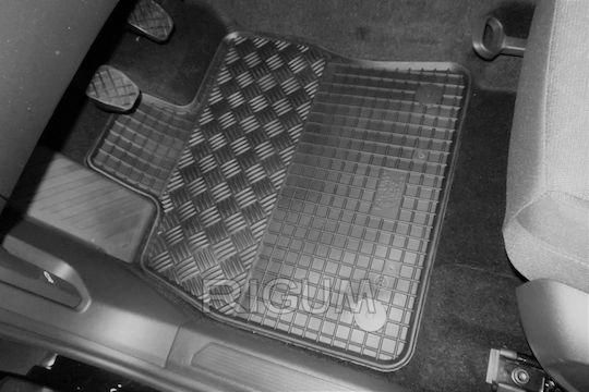 Rigum Set of Front and Rear Mats 4pcs for Seat Leon Volkswagen Golf Audi A3 2012 2019 Black