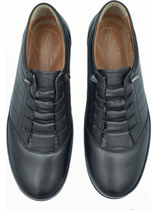 Leather Women's Moccasins in Black Color