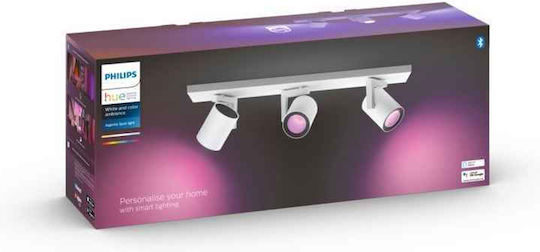 Philips Argenta Тройно Спот с Цокъл GU10 в Бял Цвят