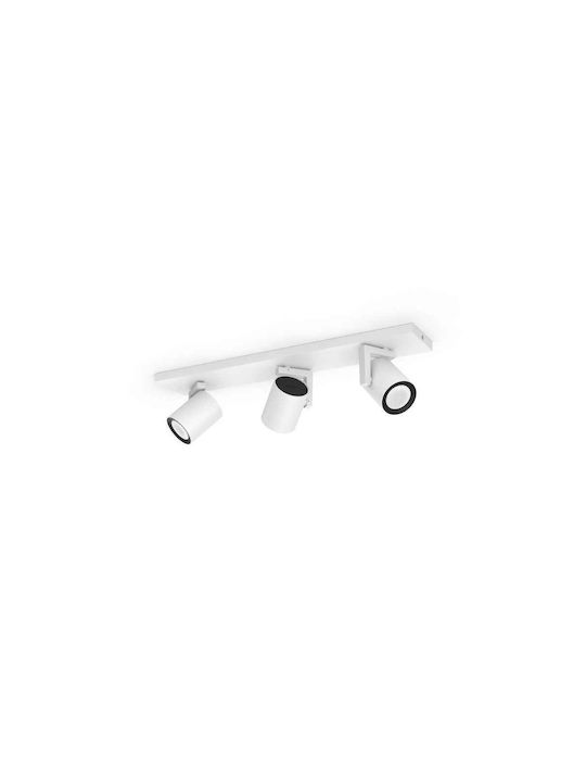 Philips Argenta Triple Spot with Socket GU10 in White Color