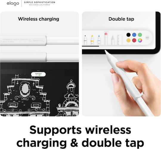 Elago Stylus Case Grip 2 Pack in Black/White color