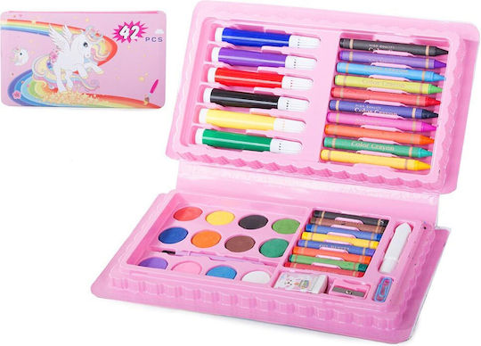 Set de Colorat în cazul în care Roz 24x13.5cm 42buc
