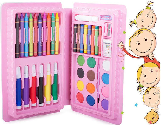 Set de Colorat în cazul în care Roz 24x13.5cm 42buc