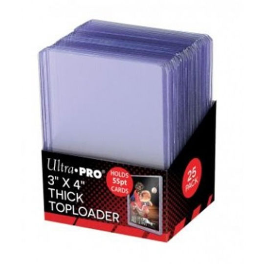 Ultra Pro 3 x 4" Action Packed 55PT Toploader 25 Bucăți Transparente
