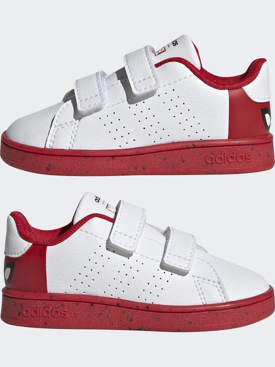 Marvel Advantage Hook Loop Παιδικά Sneakers με Σκρατς Λευκά