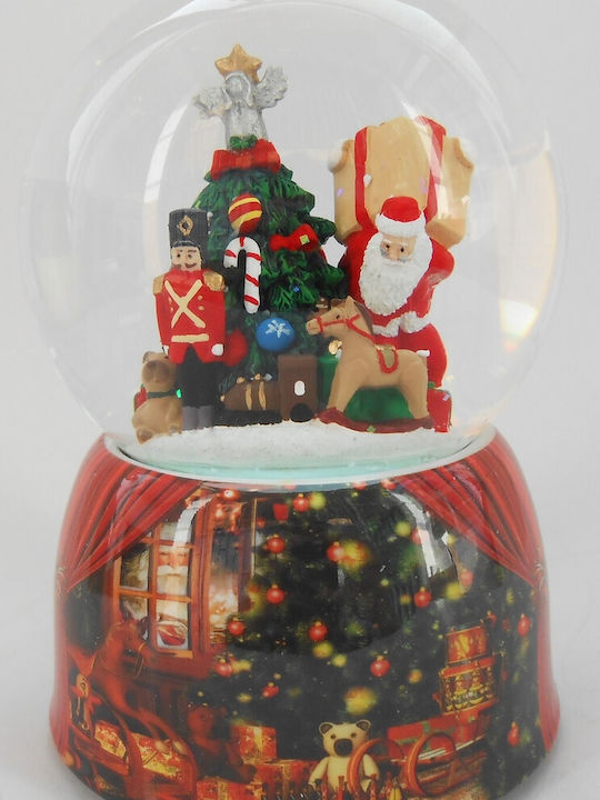 Crăciun Glob de Zăpadă cu Moș Crăciun 12x12cm 1buc