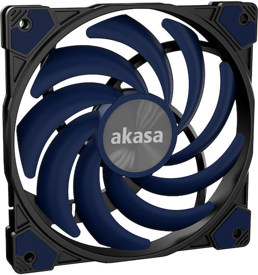 Akasa Alucia XS12 Case Fan 120mm (2000rpm / 41.59cfm) Χωρίς Led Φωτισμό και Σύνδεση 4-Pin PWM Photic Blue Edition