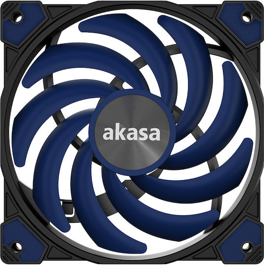 Akasa Alucia XS12 Case Fan 120mm (2000rpm / 41.59cfm) Χωρίς Led Φωτισμό και Σύνδεση 4-Pin PWM Photic Blue Edition