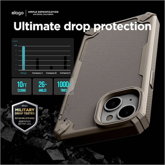 Elago Armor Back Cover Σιλικόνης Sand (iPhone 14 Plus)