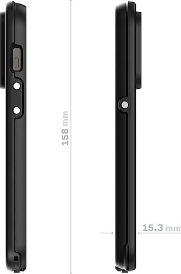 Ghostek Nautical Slim Umschlag Rückseite Kunststoff 2mm Schwarz (iPhone 14 Pro)