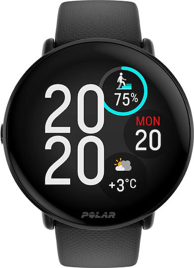 Polar Ignite 3 43mm Waterproof Smartwatch with Heart Rate Monitor (Night Black)