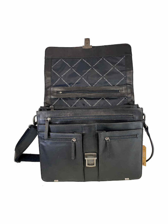 Leather Men's Briefcase Black