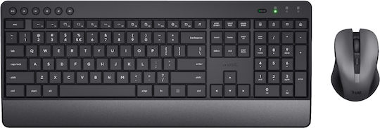 Trust Trezo Kabellos Tastatur & Maus Set Griechisch