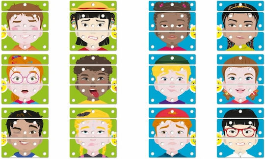 Quercetti Make A Face Puzzle Educational Game Knowledge for 3+ years Years Old