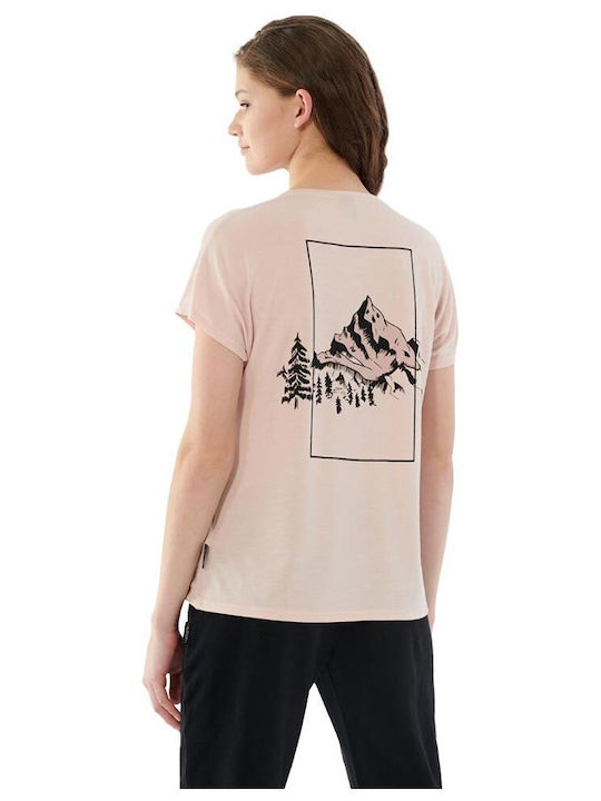 Outhorn Γυναικείο Αθλητικό T-shirt Ροζ