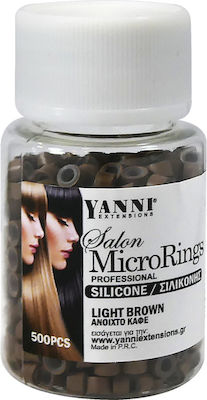 Yanni Extensions Micro Rings Ανοιχτό Καφέ 500τμχ