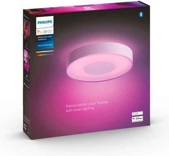 Philips Smart Πλαφονιέρα Οροφής 38.1εκ. Λευκή με Ενσωματωμένο LED