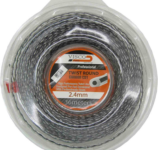 Visco Parts 2437 Μεσινέζα Στρογγυλή Στριφτή Μήκους 36m και Πάχους 2.4mm