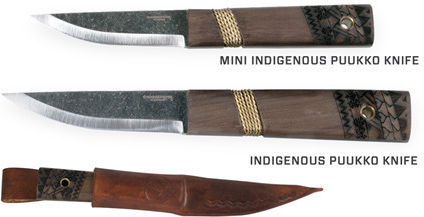 Condor Tool & Knives Indigenous Puuko Knife Brown in Leather Sheath