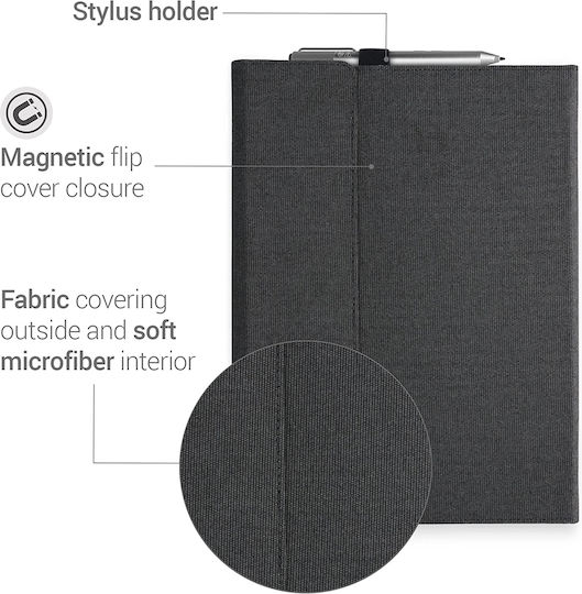 KWmobile Flip Cover Gri Închis (Microsoft Surface Pro 8)