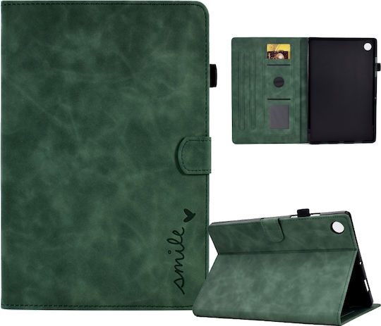 Embossed Smile Flip Cover Green for Huawei MatePad T 10 T 10s Honor Pad 6 X6