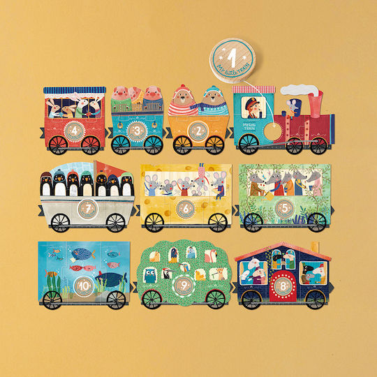 Kinderpuzzle Der Kleine Zug für 3+ Jahre alt+ Jahre 3pcs Londji