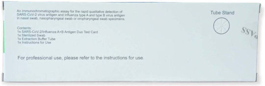 Boson Rapid Sars-CoV-2 / Influenza A+B Antigen Duo Test Card 1buc Diagnostic Rapid de Detectare Antigeni cu Eșantion Nazal