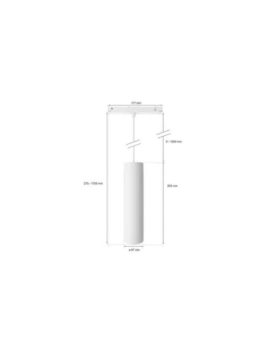 Philips Κρεμαστό Φωτιστικό Λευκό LED με Πολύχρωμο RGB Φωτισμό Ράγα 28.8x17.7εκ.