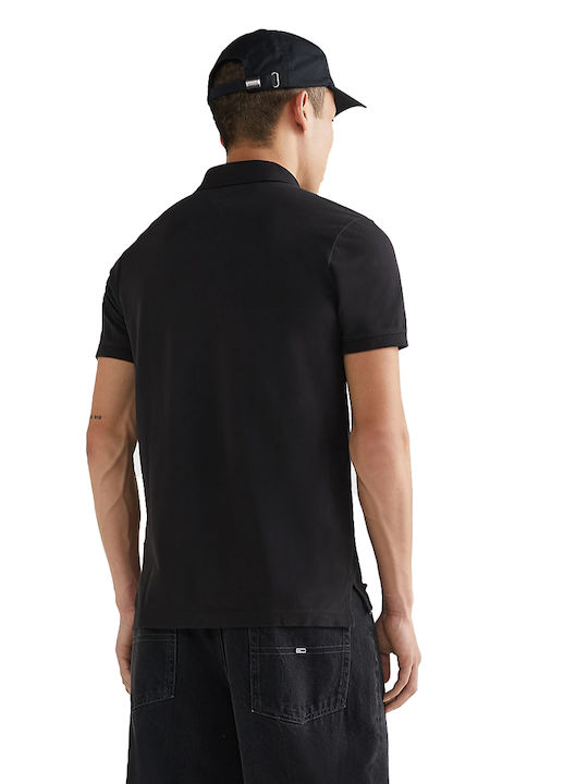 Tommy Hilfiger Ανδρικό T-shirt Polo Μαύρο