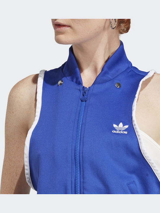 Track Top Long Women's Sweatshirt Jacket Lucid Blue