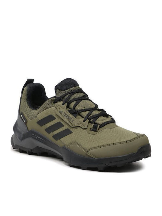 adidas Terrex Ax4 GTX Men's Waterproof Hiking Shoes With Gore-Tex Membrane Focus Olive Core Black Grey Five