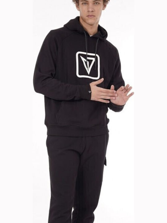 Sweatshirt With Hood Black