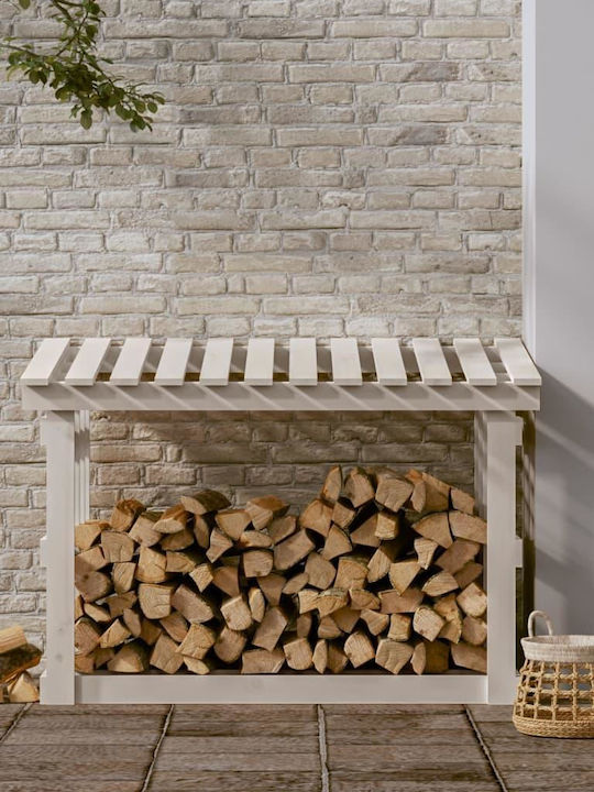 vidaXL Hölzernes Box Holzlagerung 108x64.5x77cm Weiß